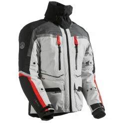 Best Pirce 👍 Touring Dane Ribe Jacket Grey Red 🧨
